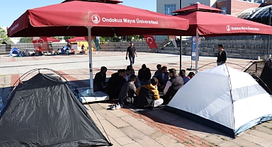 OMÜ'lü Öğrenciler'den Filistin'e Destek Çadırı !