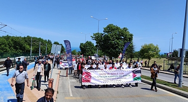 OMÜ Öğrenci Grupları, İsrail'in Gazze'ye Yönelik Saldırılarını Protesto Etti
